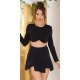 Fusta skort scurta, neagra, cu talia inalta, Lucinda Fusta skort scurta, neagra, cu talia inalta, Lucinda 4 - jojofashion.ro