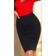 Fusta tip creion, midi, neagra, cu talia inalta, Celia Fusta tip creion, midi, neagra, cu talia inalta, Celia 2 - jojofashion.ro