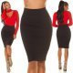 Fusta tip creion, midi, neagra, cu talia inalta, Celia Fusta tip creion, midi, neagra, cu talia inalta, Celia 7 - jojofashion.ro