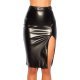 Fusta tip creion, piele eco, scurta, neagra, mulata, Heaven Fusta tip creion, piele eco, scurta, neagra, mulata, Heaven 2 - jojofashion.ro
