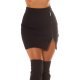 Fusta tricotata, din vascoza, scurta, neagra, cu fermoar, Luane Fusta tricotata, din vascoza, scurta, neagra, cu fermoar, Luane 2 - jojofashion.ro