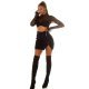 Fusta tricotata, din vascoza, scurta, neagra, cu fermoar, Luane Fusta tricotata, din vascoza, scurta, neagra, cu fermoar, Luane 8 - jojofashion.ro
