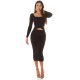 Set elegant fusta si bluza vascoza neagra Kambrija Set elegant fusta si bluza vascoza neagra Kambrija 4 - jojofashion.ro
