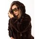 Geaca dama blana eco teddybear maro scurta cu gluga si buzunare Rosary 4 - jojofashion.ro