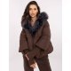 Geaca dama iarna maro cu gluga si blana eco Solenne 2 - jojofashion.ro