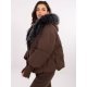 Geaca dama iarna maro cu gluga si blana eco Solenne 4 - jojofashion.ro