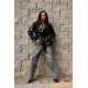 Geaca dama piele eco scurta neagra cu cordon in talie LorinaR 4 - jojofashion.ro