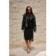 Geaca dama piele eco scurta neagra cu cordon in talie LorinaR 6 - jojofashion.ro