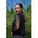 Bolero dama din paiete negre cu maneci franjurate Ester 2 - jojofashion.ro