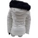 Geaca dama alba de iarna cu blanita neagra Kajsa 3 - jojofashion.ro