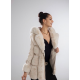 Geaca dama de iarna cu blanita bej si gluga Vilma 2 - jojofashion.ro