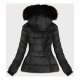 Geaca dama de iarna neagra cu gluga si blanita Kajsa 4 - jojofashion.ro