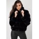 Geaca dama din blana eco neagra scurta Roxen Geaca dama din blana eco neagra scurta Roxen 2 - jojofashion.ro