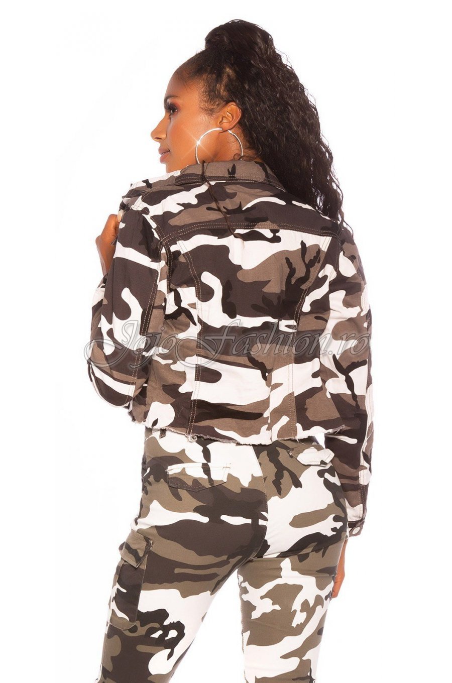 Jacheta dama army print camuflaj Koucla Edina 3 - jojofashion.ro