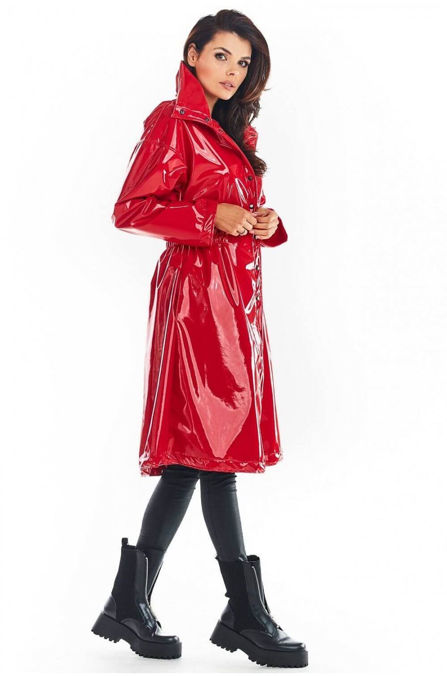 Palton dama rosu lacuit de dama Tokyo Palton dama rosu lacuit de dama Tokyo 2 - jojofashion.ro