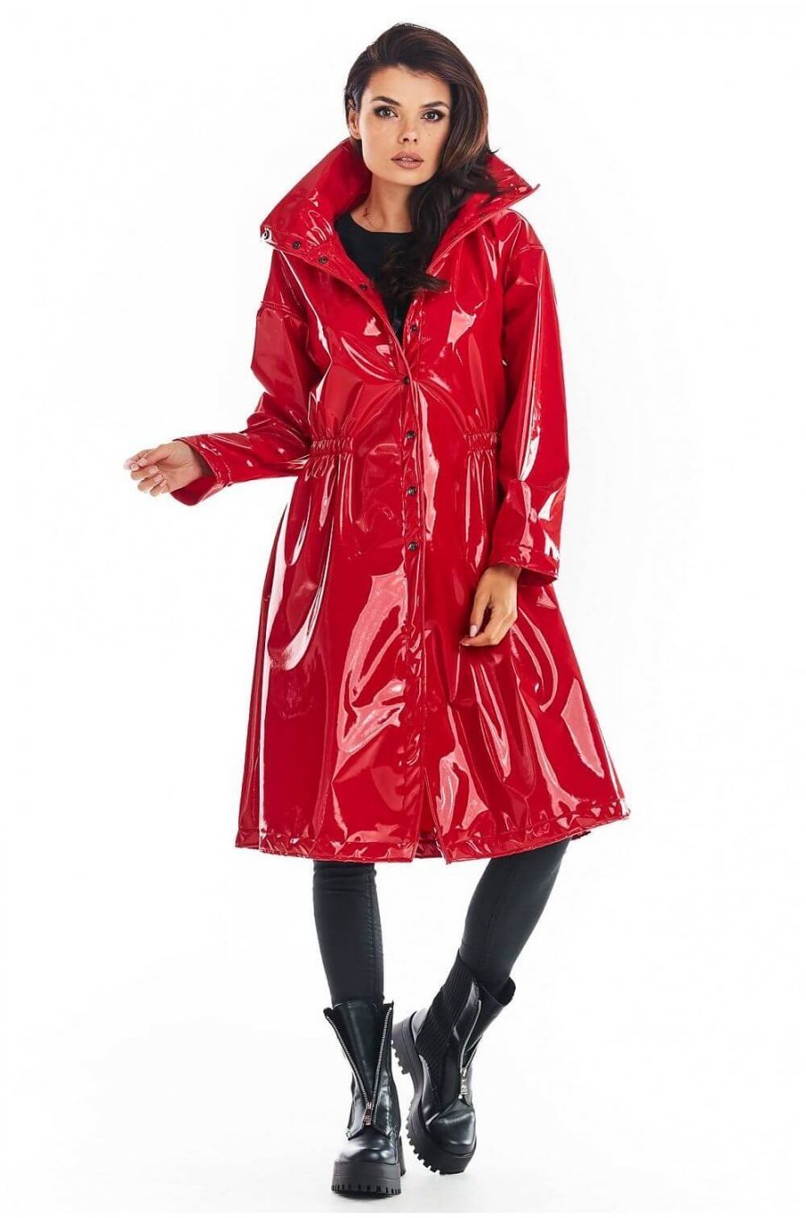 Palton dama rosu lacuit de dama Tokyo Palton dama rosu lacuit de dama Tokyo 3 - jojofashion.ro