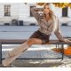 Geaca dama biker scurta cappucino cu fermoare si curea Lotus 4 - jojofashion.ro