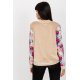 Geaca dama catifea bej cu print floral Renya1 Geaca dama catifea bej cu print floral Renya1 4 - jojofashion.ro