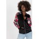 Geaca dama catifea neagra cu print floral Renya Geaca dama catifea neagra cu print floral Renya 2 - jojofashion.ro