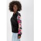Geaca dama catifea neagra cu print floral Renya Geaca dama catifea neagra cu print floral Renya 3 - jojofashion.ro