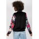 Geaca dama catifea neagra cu print floral Renya Geaca dama catifea neagra cu print floral Renya 4 - jojofashion.ro