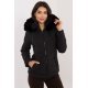 Geaca dama de iarna matlasata, neagra, cu gluga si blanita, Idana1 Geaca dama de iarna matlasata, neagra, cu gluga si blanita, Idana1 2 - jojofashion.ro