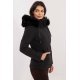 Geaca dama de iarna matlasata, neagra, cu gluga si blanita, Idana1 Geaca dama de iarna matlasata, neagra, cu gluga si blanita, Idana1 3 - jojofashion.ro
