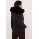 Geaca dama de iarna matlasata, neagra, cu gluga si blanita, Idana1 Geaca dama de iarna matlasata, neagra, cu gluga si blanita, Idana1 4 - jojofashion.ro