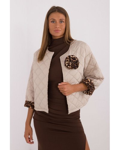 Geaca dama de toamna, matlasata bej, Sylvana Geci dama, Geaca dama de toamna, matlasata bej, Sylvana - jojofashion.ro