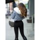 Geaca dama din denim albastru cu guler din blana eco alba Sara 5 - jojofashion.ro