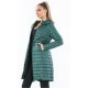 Geaca dama midi, din fas verde, cu gluga, Aresha Geaca dama midi, din fas verde, cu gluga, Aresha 2 - jojofashion.ro