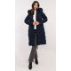 Geaca dama de iarna parka lunga bleumarin cu gluga si blana eco Aresha Geaca dama de iarna parka lunga bleumarin cu gluga si blana eco Aresha 2 - jojofashion.ro