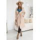 Palton dama elegant bej cu buzunare si revere multicolore Georgia 2 - jojofashion.ro