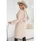 Palton dama elegant bej cu buzunare si revere multicolore Georgia 4 - jojofashion.ro
