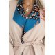 Palton dama elegant bej cu buzunare si revere multicolore Georgia 5 - jojofashion.ro