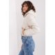 Geaca dama bomber scurta, bej, matlasata, cu gluga, Thara3 Geaca dama bomber scurta, bej, matlasata, cu gluga, Thara3 3 - jojofashion.ro