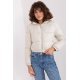 Geaca dama bomber scurta, bej, matlasata, cu gluga, Thara3 Geaca dama bomber scurta, bej, matlasata, cu gluga, Thara3 5 - jojofashion.ro