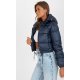 Geaca dama bomber scurta, bleumarin, matlasata, cu gluga, Thara1 Geaca dama bomber scurta, bleumarin, matlasata, cu gluga, Thara1 3 - jojofashion.ro