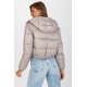 Geaca dama bomber scurta, gri, matlasata, cu gluga, Thara2 Geaca dama bomber scurta, gri, matlasata, cu gluga, Thara2 4 - jojofashion.ro