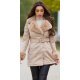Geaca dama de iarna, cappuccino, piele eco, cu guler din blana artificiala, Aliko 2 - jojofashion.ro