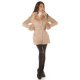 Geaca dama de iarna, cappuccino, piele eco, cu guler din blana artificiala, Aliko 4 - jojofashion.ro