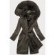 Geaca dama de iarna, kaki, parka, lunga, cu gluga si blanita, Fargo Geaca dama de iarna, kaki, parka, lunga, cu gluga si blanita, Fargo 2 - jojofashion.ro