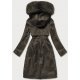 Geaca dama de iarna, kaki, parka, lunga, cu gluga si blanita, Fargo Geaca dama de iarna, kaki, parka, lunga, cu gluga si blanita, Fargo 3 - jojofashion.ro