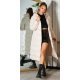 Geaca dama de iarna lunga, bej, parka, cu gluga, Feray 2 - jojofashion.ro
