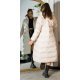 Geaca dama de iarna lunga, bej, parka, cu gluga, Feray 3 - jojofashion.ro