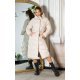 Geaca dama de iarna lunga, bej, parka, cu gluga, Feray 4 - jojofashion.ro