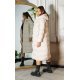 Geaca dama de iarna lunga, bej, parka, cu gluga, Feray 5 - jojofashion.ro