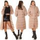 Geaca dama de iarna lunga, cappuccino, parka, cu gluga, Feray 7 - jojofashion.ro