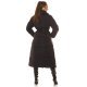Geaca dama de iarna lunga, matlasata, neagra, cu guler lat, Guliz 3 - jojofashion.ro