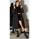 Geaca dama de iarna lunga, neagra, parka, cu gluga, Feray Geaca dama de iarna lunga, neagra, parka, cu gluga, Feray 2 - jojofashion.ro